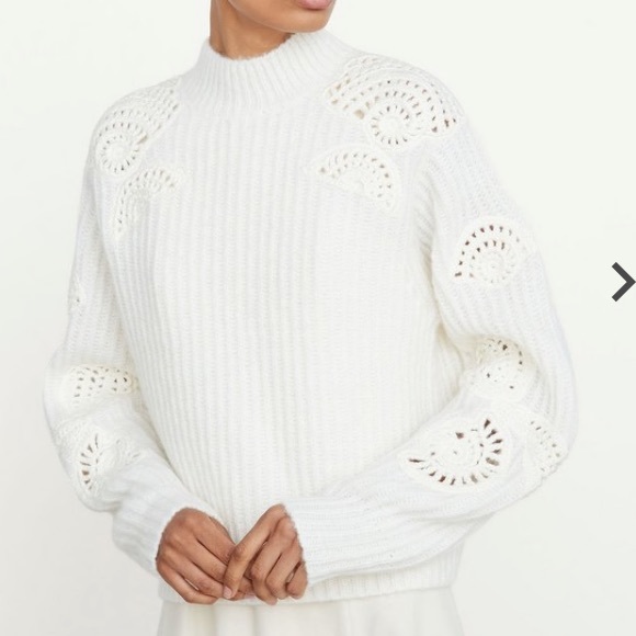 Vince Sweaters - NWT Vince crochet mock neck sweater